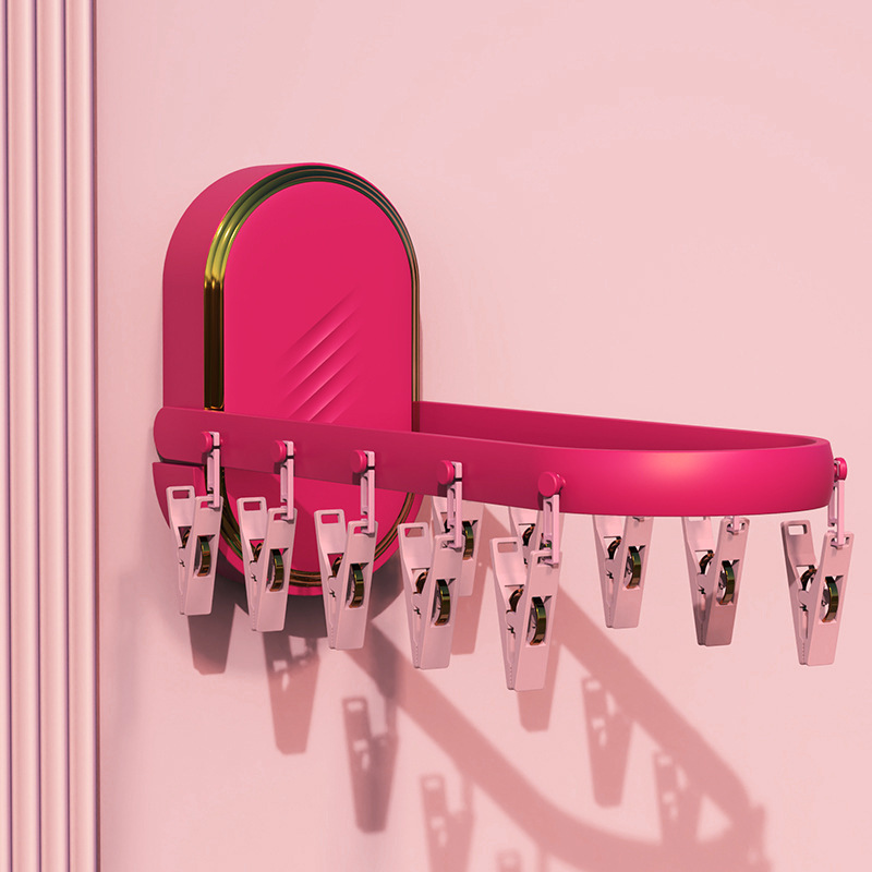 Small size (electroplated rose red) 11 hooks