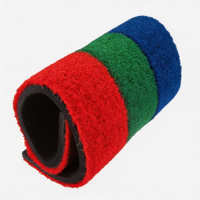Gazon artificiel ignifuge vert 4,4'x49,2' en polyéthylène haute densité pour terrasse, installation facile, style moderne