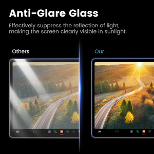 واقي شاشة زجاجي مقوى مخصص مضاد للوهج ومقاوم للأوساخ وبصمات الأصابع بدرجة صلابة 9H عالي الوضوح لشاشة ملاحة سيارة تسلا موديل 3 - Product Image 5