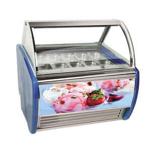 <span class=keywords><strong>Porte</strong></span> <span class=keywords><strong>coulissante</strong></span> d'affichage commercial 10/12/16/18 casseroles vitrine de crème glacée italienne réfrigérateur réfrigérateur congélateur - Product Image 6