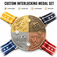 Medaglie Personalizzate in Oro Smaltato con Design Gratuito OEM, Medaglia Personalizzata per Corsa o Puzzle con Nastro Lungo