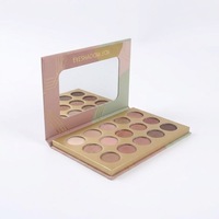 Boîte cadeau personnalisée en carton rigide avec logo, à fermeture magnétique, vide, pour palette de fards à paupières, avec miroir, emballage cosmétique en gros