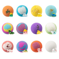Boules de bain effervescentes transfrontalières en boîte 50g, contrôle du sébum, bombes de bain moussantes, thème océan de Noël