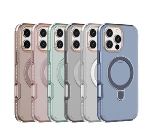 Étui de téléphone magnétique 2-en-1 avec support pour iPhone 17 Pro Max, 16, 15 Plus, 14 Pro, 13, 12 – Coque de protection antichoc pour iPhone 17 Air - Product Image 2