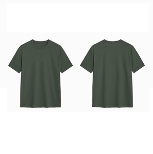 Camiseta de algodón unisex para hombre, camiseta lisa con diseño de cuello redondo y serigrafiado personalizado - Product Image 1