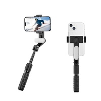 Stabilisateur de cardan pour selfie, trépied pliable, stabilisateur monopode pour téléphone portable, anti-tremblement avec lumière d'appoint