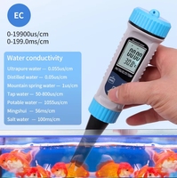 PH-mètre numérique 5 en 1 avec stylo de qualité de l'eau à dents bleues EC TDS testeur d'eau de température de sel SG pour piscine hydroponique d'aquarium