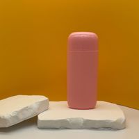 Botol Tabir Surya Oval Pipih 50ml Ramah Lingkungan Warna Pink Sentuhan Lembut Buatan Pabrik untuk Perawatan Kulit Serum Foundation BB CC Cream Perawatan Harian
