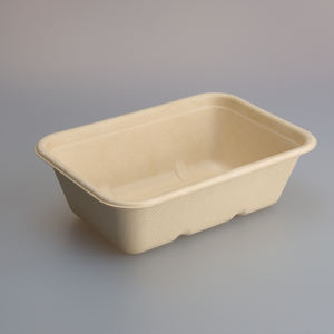 Boîte à bento récipient carré Sugee Canne à sucre pulpe bagasse récipient alimentaire avec couvercle - Product Image 2