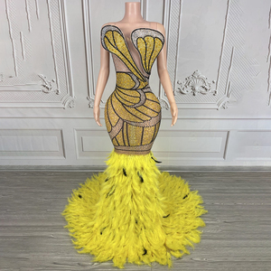 Abiti da sera con diamanti blu <span class=keywords><strong>farfalla</strong></span> abito da Club estivo di alta classe blu cristallo abiti da sera di lusso - Product Image 3