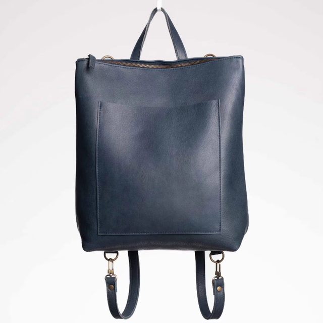 Full Grain Convertible Leather Backpack Designer Laptop Backpack Women - Convertible Leather Rucksack Bolsas Para Mujer