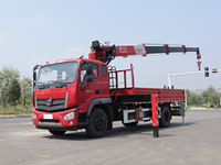 Promotion : Camion-grue Foton 4x2 avec moteur Cummins, grue télescopique hydraulique Shenbai 10 tonnes à vendre