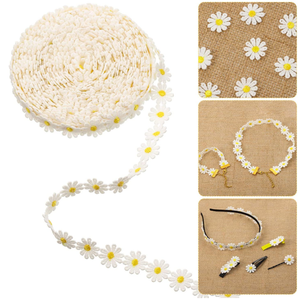 ริบบิ้นตกแต่ง ผ้าลูกไม้ปักลาย สำหรับงานเย็บปักถักร้อย งานฝีมือ DIY ตกแต่งเสื้อผ้า ที่คาดผม ชุดเดรส - Product Image 3
