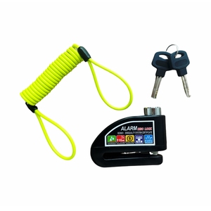 Waterdichte stalen motorfiets-/fietslot met hoge decibel <span class=keywords><strong>alarm</strong></span>, anti-diefstal schijfrem en kabel - Product Image 1