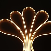 IP68 0804 double couleur Ultra-mince 12V 24V 480 lampe COB néon Silicone blanc LED bande pour paysage solide côté émettant noir