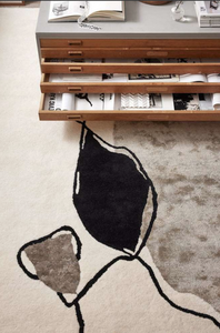 Tapis moderne abstrait à lignes tuftées à la main pour salon, chambre à coucher, décoration intérieure, taille personnalisée, revêtement de sol antidérapant - Product Image 6