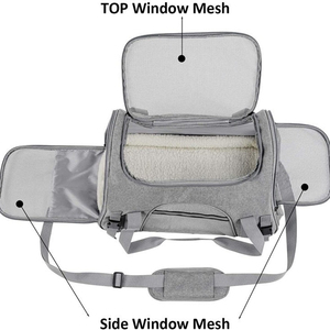 Factory Portable Carry-On <b>Cat</b> Bag Outgoing Transparent Breathable Foldable Pet Bag Crossbody Carry-On <b>Cat</b> Dog Bag Wholesale - Product Image 3