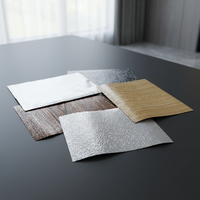 Film de protection PE décoratif Mingzhan, grain de bois foncé moderne, anti-explosion, durable, surface gaufrée, isolation thermique