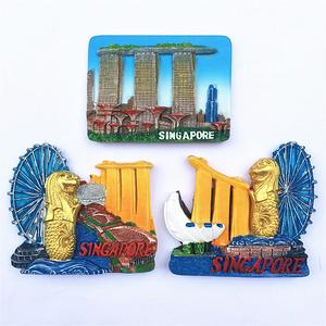 Mode mignon décoration de la maison aimants de réfrigérateur en résine personnalisés du monde entier souvenirs de tourisme démissionner aimant de réfrigérateur singapour - Product Image 3