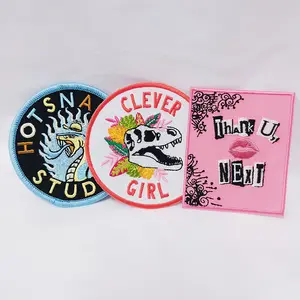 Custom Logo Hook And Loop Patches Velcroes Patch Embroidery Letters Patches For T-shirt