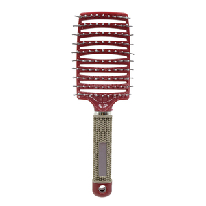 <span class=keywords><strong>Brosse</strong></span> à cheveux démêlante ventilée pour femmes, en poils naturels et nylon, pour cheveux bouclés et humides, avec fonction de massage du cuir chevelu, idéale pour salon - Product Image 5