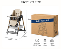 Table à manger multifonctionnelle pour enfants Clafbebe avec grand panier de rangement, chaise bébé moderne utilisée pour les repas