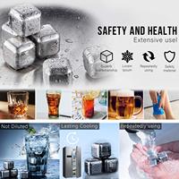 Glaçons réutilisables écologiques en acier inoxydable pour bar à domicile, pour whisky, cocktails et bière