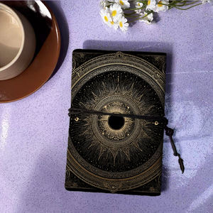 A6 Cuaderno Vintage hecho a mano 80 hojas reemplazables Papel grueso Perfecto para documentos de oficina con ojo que todo lo ve con Pat adornado - Product Image 3