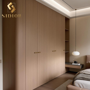 גבוהה ארון בגדים ארון בגדים ואולקין ארונות מערכות עיצוב ריהוט מותאם אישית חדר שינה מפואר וגדול עץ בארון בגדים - Product Image 4