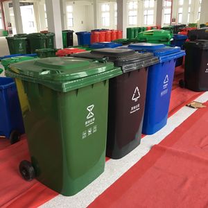 <b>Large</b> 360L Plastic Trash Can, 360L Wheeled Trash <b>Bin</b>, 360L Thickened Reusable Trailer <b>Bin</b> - Product Image 2
