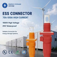 Connecteur de borne de batterie au lithium 1500V, connecteurs de fils droits pour armoire de stockage d'énergie