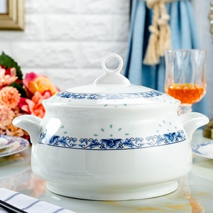 Service de table en porcelaine fine de Jingdezhen, bleu et blanc, avec bols et baguettes en céramique, coffret cadeau domestique, nouveau style chinois - Product Image 2