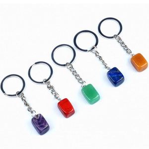 Llavero de cristal natural para mujer con cuentas de sanación Reiki y material de vidrio para calmar la ansiedad - Product Image 3