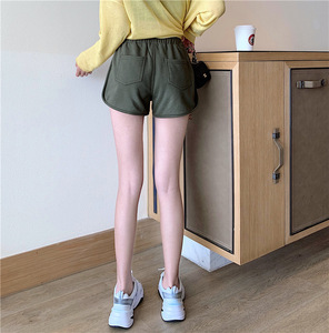 कोरियन ग्रीष्मकालीन महिला आकस्मिक शॉर्ट्स घरेलू पैंट लोचदार कमर की जेब खेल शॉर्ट्स पॉलिएस्टर चल रही है - Product Image 6