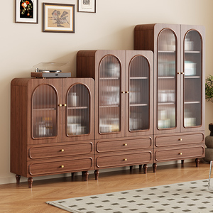 ตู้ข้างเตียงกระจกสไตล์วินเทจ 3 ช่องเก็บของ เฟอร์นิเจอร์ห้องนั่งเล่น - Product Image 4
