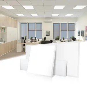 Panel de luz LED plano de 60W, 72 vatios, 0-10V, regulable, 600 K, Color blanco diurno, 2x4, 1200x5000, paquete de 4