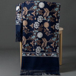 Ethnic Style Hand Embroidered Thickened <strong>and</strong> Enlarged Wool Kashmir Women Winter Cashmere <strong>Shawls</strong> <strong>Wrap</strong> Scarf for Women - Product Image 2