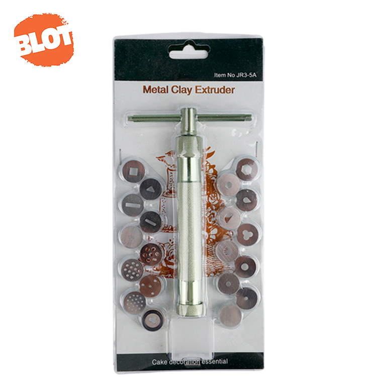 Промокните JR3-5A 20 формы зеленого цвета гончарные инструменты пистолет-машина для металлической глины для украшения