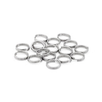 100 pièces par sac, anneaux doubles en acier inoxydable PVD, apprêts de bijouterie DIY pour la fabrication de cercles de connexion double couche dorés