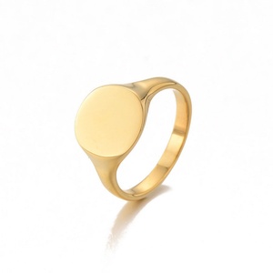 แหวนแต่งงานและหมั้นชุบทอง 14k 18k คุณภาพดี ทนทาน ราคาแพง แหวนสแตนเลสทรงก้อนทองสำหรับผู้หญิง - Product Image 6