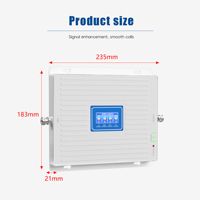 Répéteur de signal cellulaire GSM 4 bandes 2G 3G 4G LTE 900 1800 2100 2600, couverture de 500 à 1000 m², gain de 70 dB