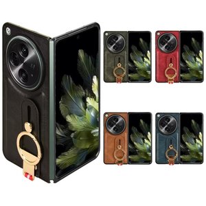 Étui de protection multifonctionnel en cuir PU avec dragonne pour <span class=keywords><strong>Oppo</strong></span> Find N3/OnePlus Open – <span class=keywords><strong>Coque</strong></span> arrière en cuir - Product Image 1