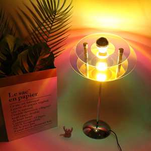 Modern Acrylic <b>LED</b> Flying Saucer Desk Lamp Colorful USB <b>Plug</b>-<b>in</b> Night Creative Sunset Net Red <b>Ins</b> Bedroom Romantic Atmosphere - Product Image 4