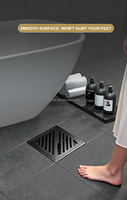 Drain de sol de douche carré commercial anti-odeur sur mesure en acier inoxydable avec insert en carrelage