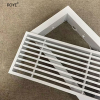 Grille de ventilation linéaire moderne en alliage d'aluminium durable pour climatisation de plafond en entrepôt et salon