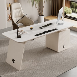 Escritorio de Oficina Modular Moderno Minimalista Italiano de Estilo Crema de Lujo Ligero con Placa de Roca y Madera para el Hogar y la Sala de <span class=keywords><strong>Estudio</strong></span> - Product Image 2