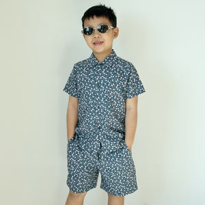 Haute qualité personnalisé été hawaïen plage impression Jersey séchage rapide enfant chemises avec décontracté boutonné manches courtes pour - Product Image 6