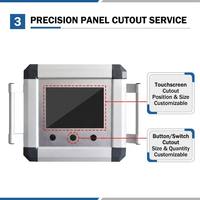 Boîtier de commande cantilever en alliage d'aluminium IP54 OEM d'usine pour HMI, pour équipement d'automatisation CNC