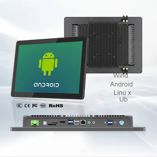 Huiyuan 12.1 Inch Android Industrial Computer IP65 Waterproof 10-Point Projective Capacitive Touchscreen Panel PC Full HD