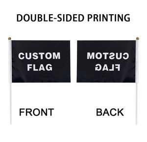 Factory Wholesale 100% Polyester Digital Printing Eco-Friendly Custom Hand <b>Flags</b> Banners Rectangle Shape Aluminum Flagpoles - Product Image 3